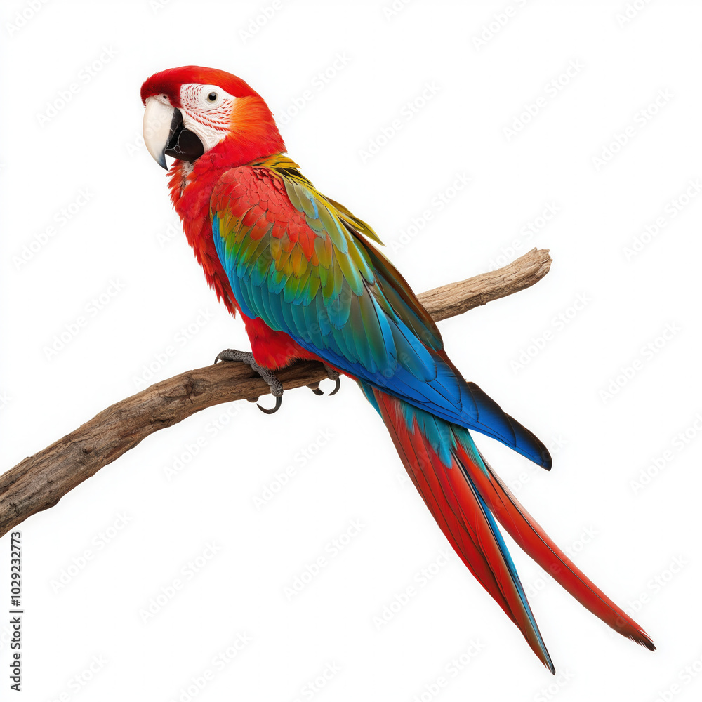Fototapeta premium Scarlet Macaw Isolated