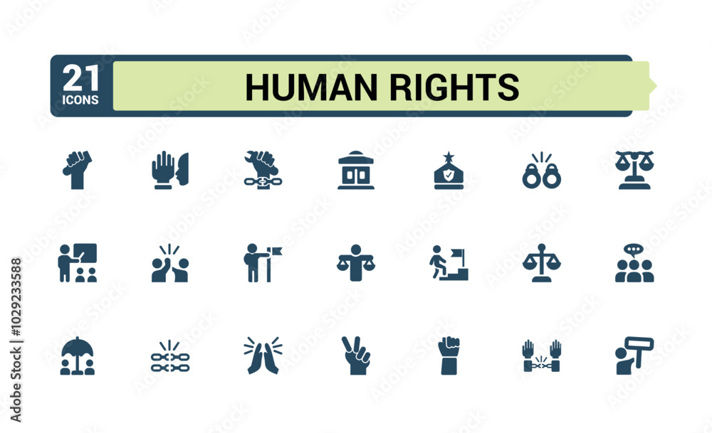 Human rights solid Icons set. collection of filled style icon pack. Related to freedom, Human solidarity and more. Editable and pixel perfect. glyph icon collection. Human rights solid Icons set. collection of filled style icon pack. Related to freedom, Human solidarity and more. Editable and pixel perfect. glyph icon collection.