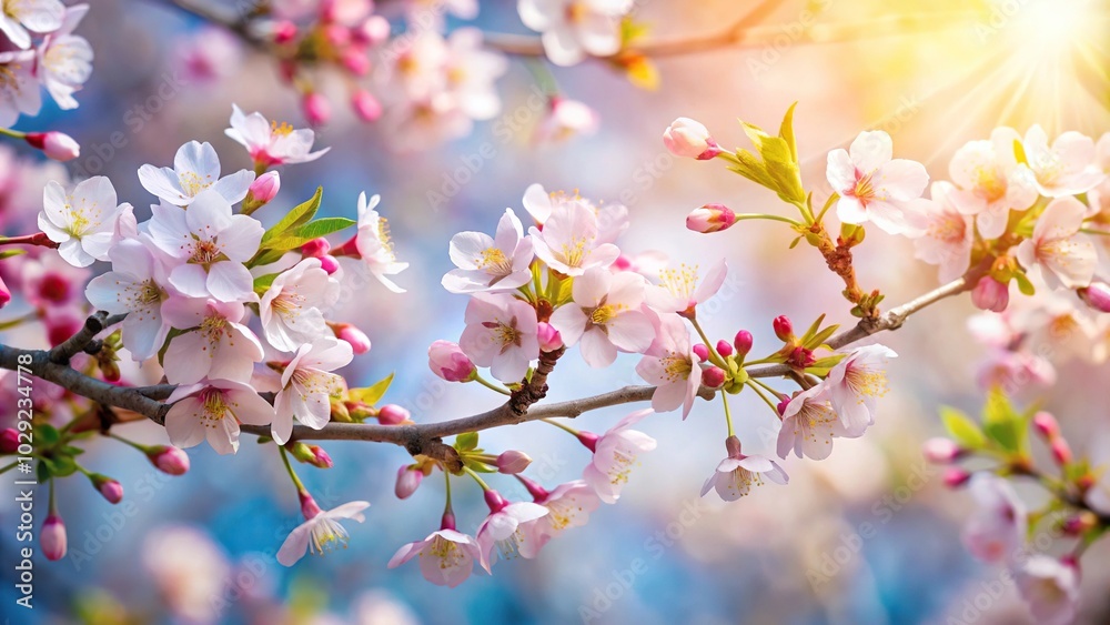 Flourishing blooms in spring breeze Flourishing blooms in spring breeze