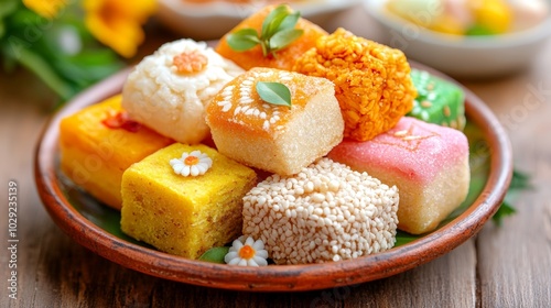 Colorful Indian Sweets for Makar Sankranti Celebration