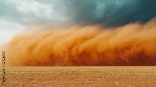 Wallpaper Mural A powerful dust storm rolling across the landscape Torontodigital.ca