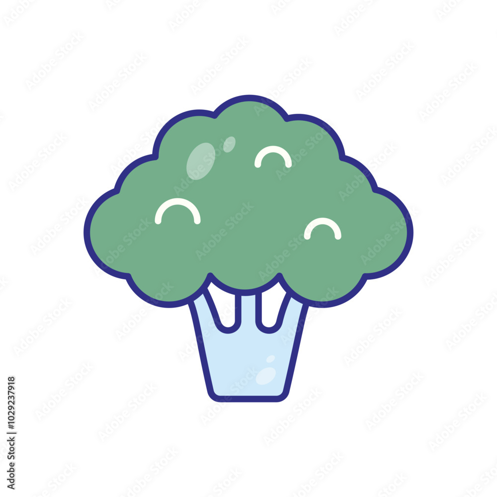 Broccoli vector icon stock illustration Broccoli vector icon stock illustration