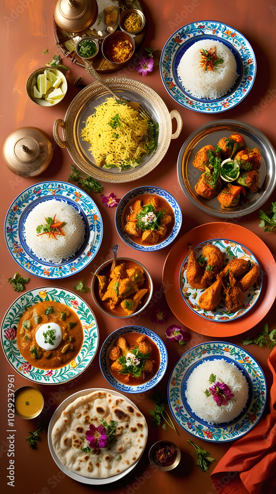 Dishes of indian cuisine. Dishes of indian cuisine.