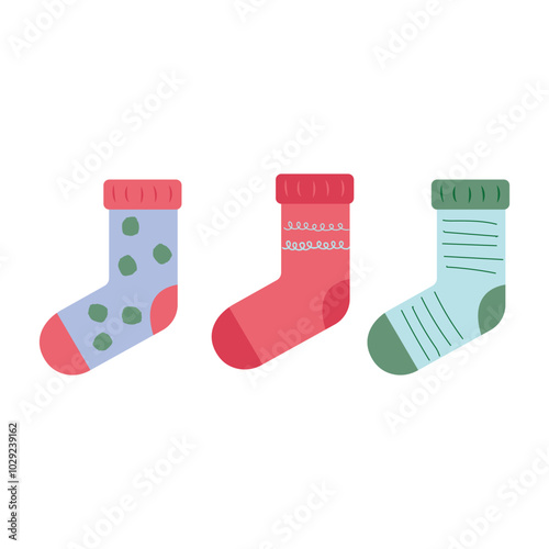 Cozy socks illustration design icons