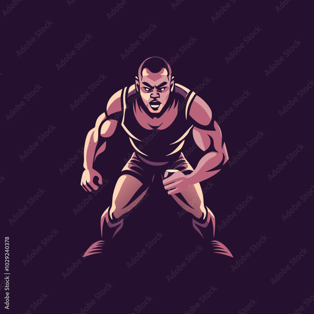 Obraz premium A flat illustration of frisbee player