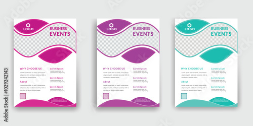 Corporate business flyer design layout template.