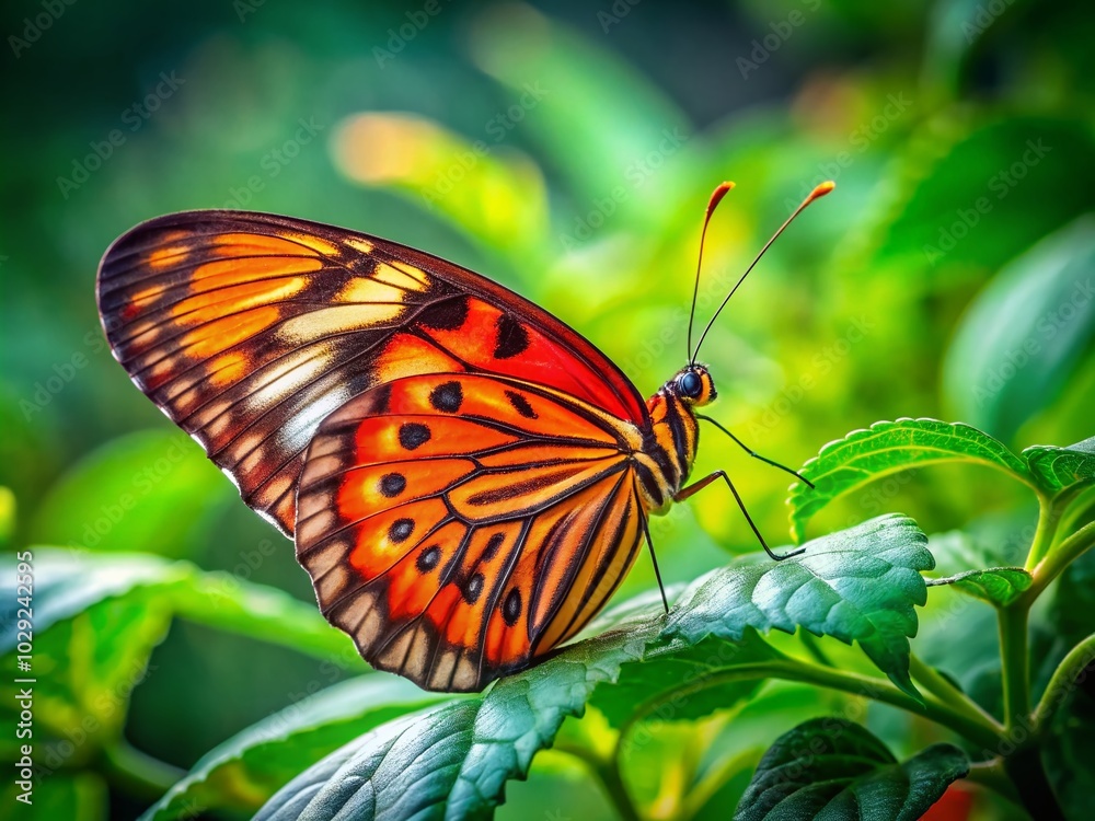 Chinese Lantern Butterfly in Its Natural Habitat - Stunning Close-Up Photography