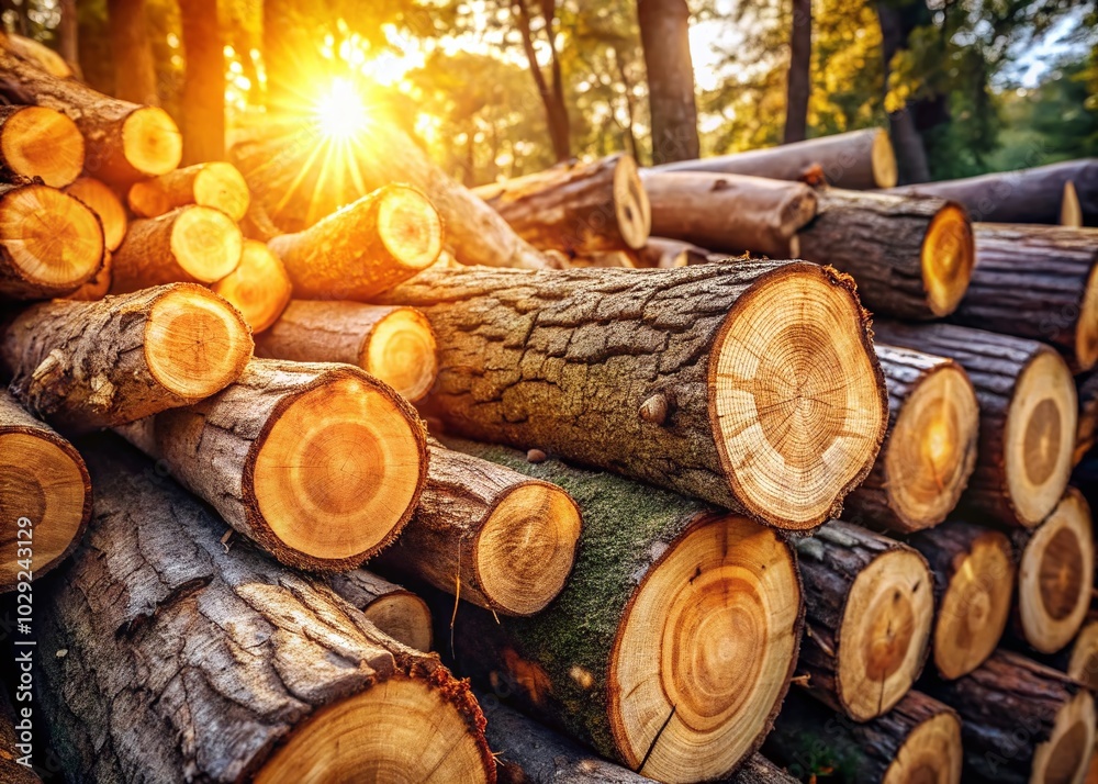 Chopped Wood Logs in a Rustic Setting - Perfect for Cozy Cabin Decor and Nature Lovers Chopped Wood Logs in a Rustic Setting - Perfect for Cozy Cabin Decor and Nature Lovers