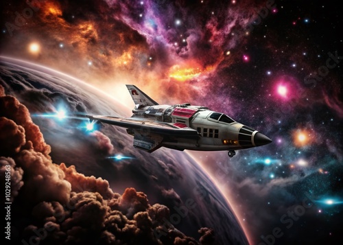 Wallpaper Mural Surreal Spaceship Adventure with Trendy Phrase for Print Design Torontodigital.ca