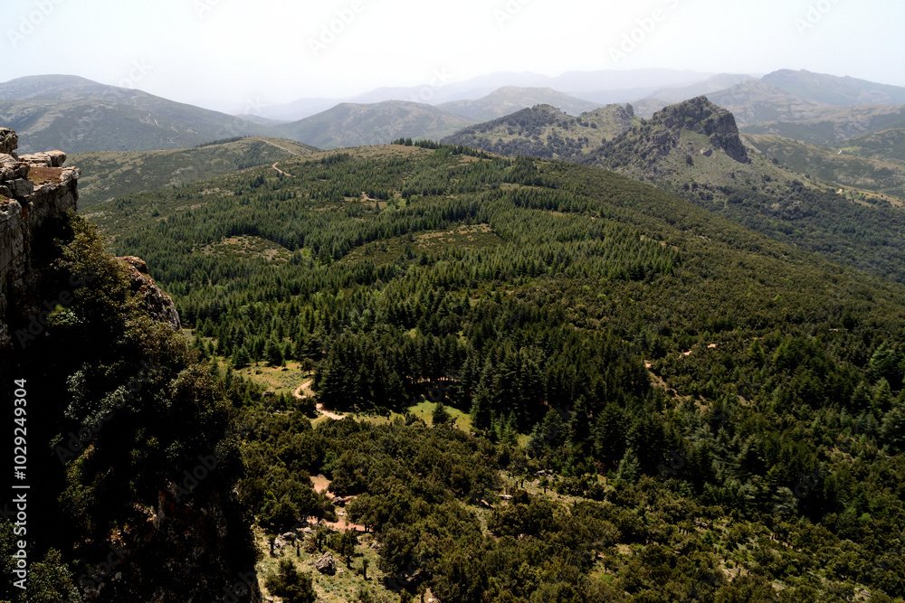 Obraz premium Panorama da Monte Novo San Giovanni, sullo sfondo Monte Fumai