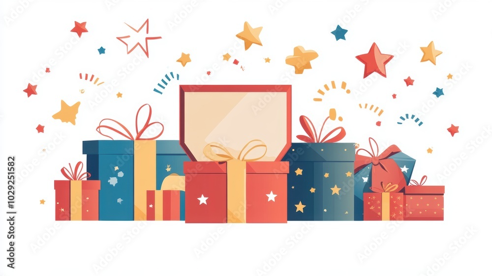 Fototapeta premium Gift box for holiday closeup view