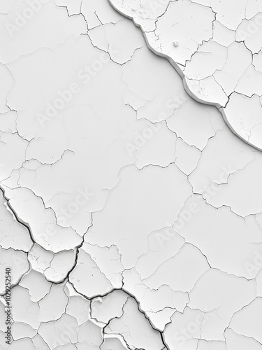 Abstract Cracked Texture on White background