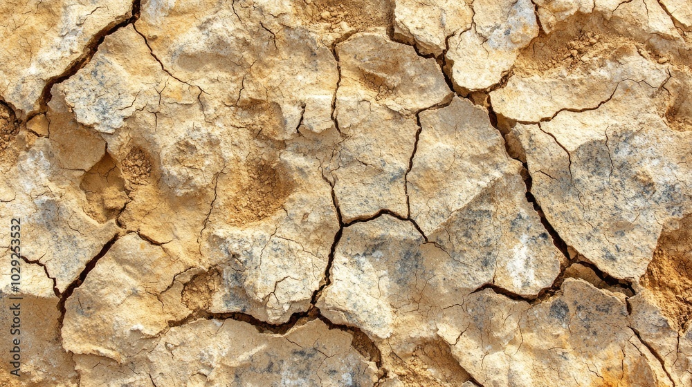 Intricate patterns of cracked dry earth showcase natural desert tones in a stunning abstract display of texture and detail