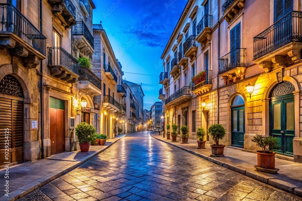Taranto's Main Downtown Street in Serene Isolation - Urban Landscape Photography Taranto's Main Downtown Street in Serene Isolation - Urban Landscape Photography