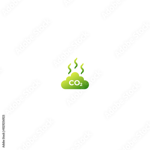 Co2 carbon dioxide cycle icon. Co2 emissions neutral symbol