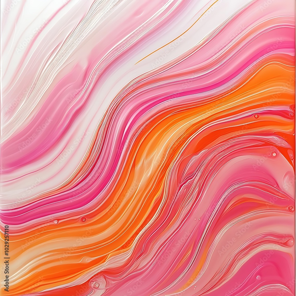 A vibrant abstract design featuring flowing waves of pink and orange hues. A vibrant abstract design featuring flowing waves of pink and orange hues.