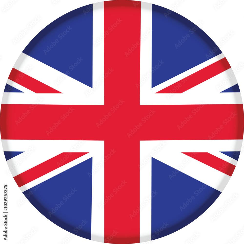 Round flag of UK Round flag of UK