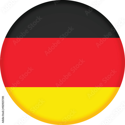 Round flag of Germany