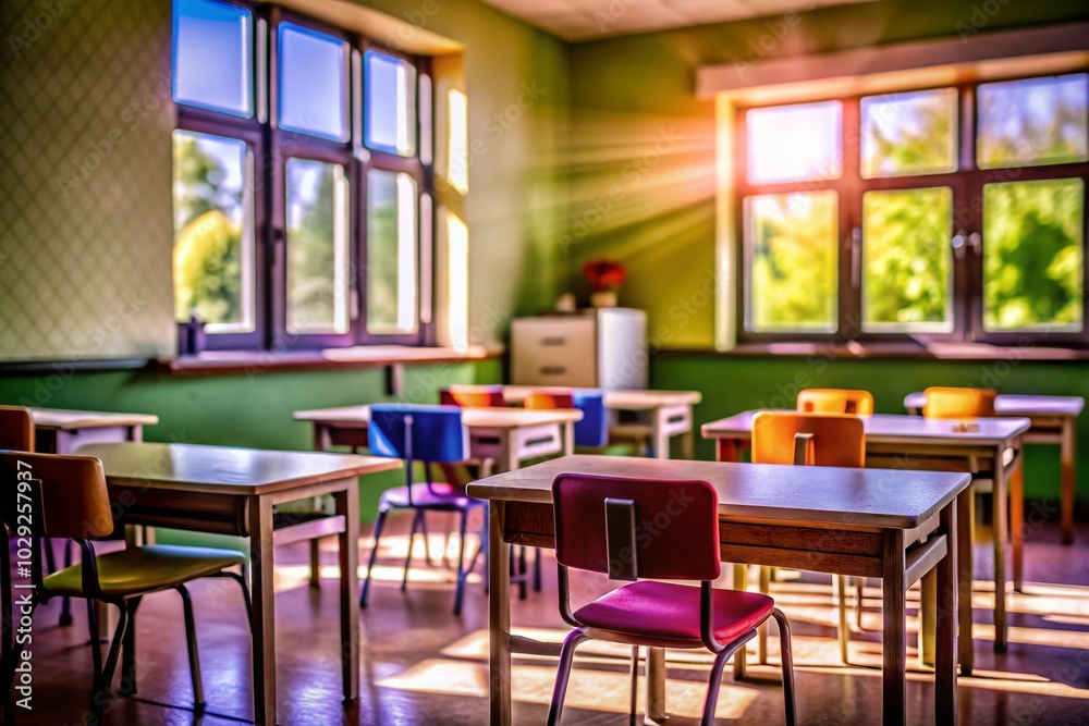 Tilt-Shift Classroom Desks and Chairs - A Miniature Learning Environment Tilt-Shift Classroom Desks and Chairs - A Miniature Learning Environment