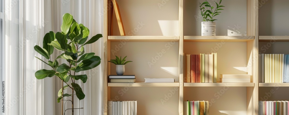 Bookshelf on white background, 4K hyperrealistic photo Bookshelf on white background, 4K hyperrealistic photo
