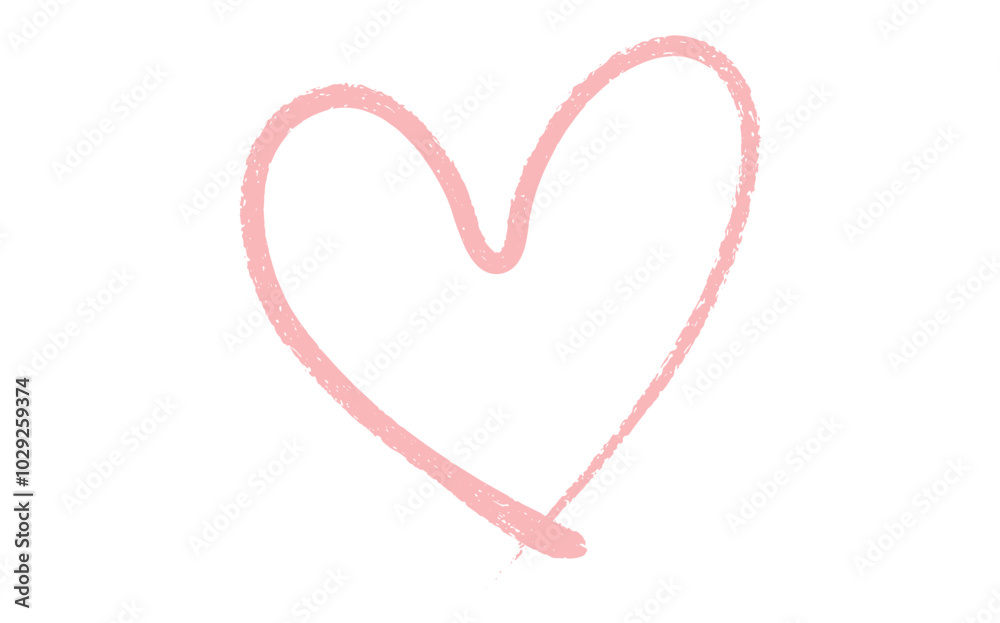 Hand-drawn Pink pencil heart doodle line. Hand-drawn heart symbol. heart icon isolated on a transparent background. Hand-drawn Pink pencil heart doodle line. Hand-drawn heart symbol. heart icon isolated on a transparent background.
