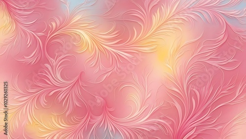 Abstract pink floral gradient background. Generative Ai.