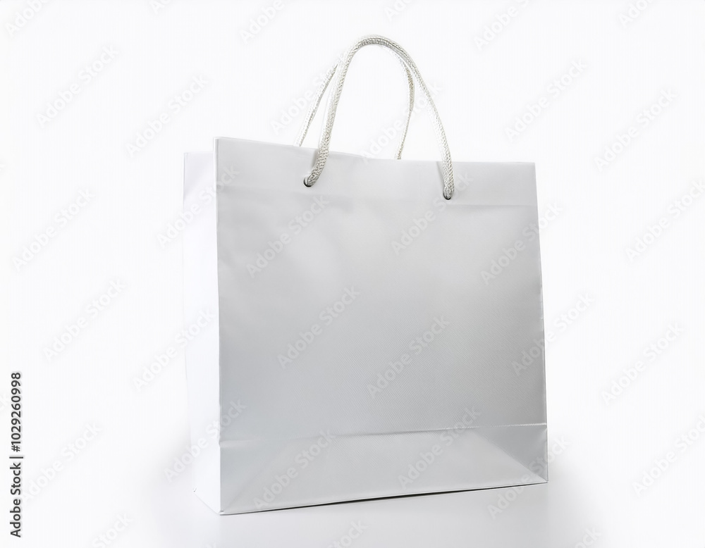 white paper bag shopping bag mockup, isolated white background white paper bag shopping bag mockup, isolated white background