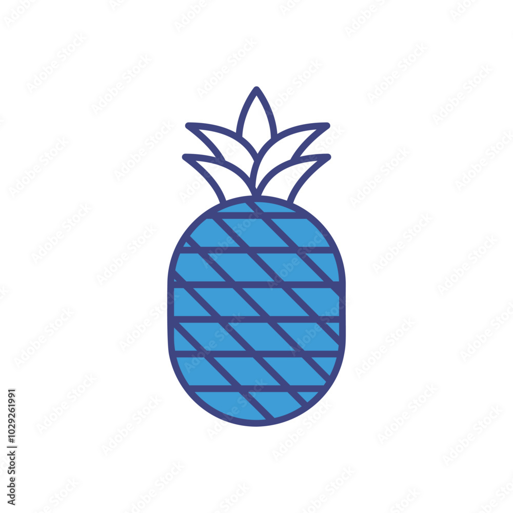 Pineapple vector icon stock illustration