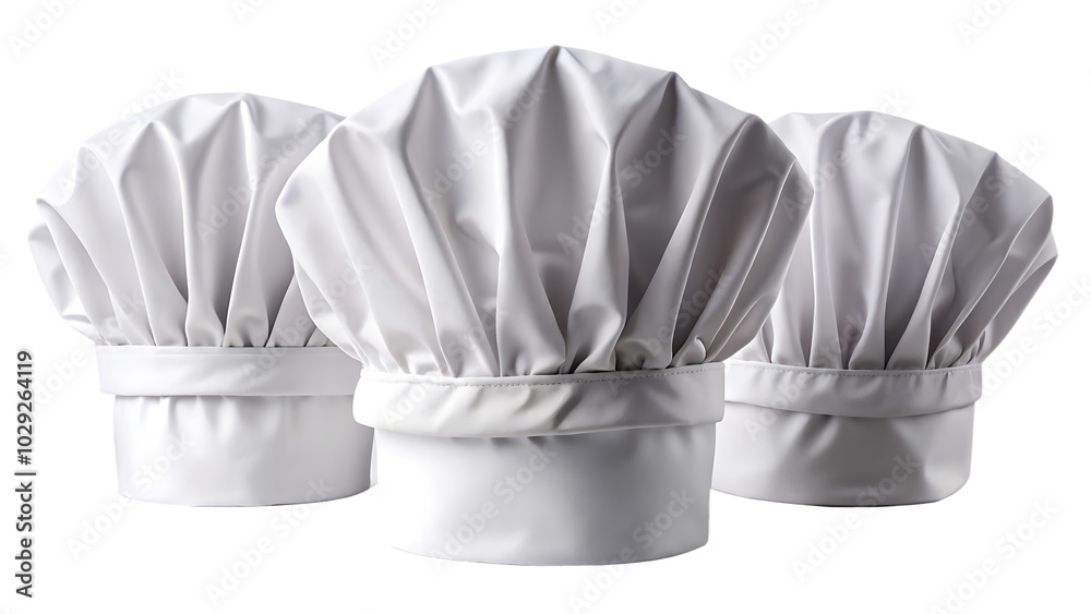 Set of Chef Hat isolated on isolated on white background as transparent. PNG Set of Chef Hat isolated on isolated on white background as transparent. PNG