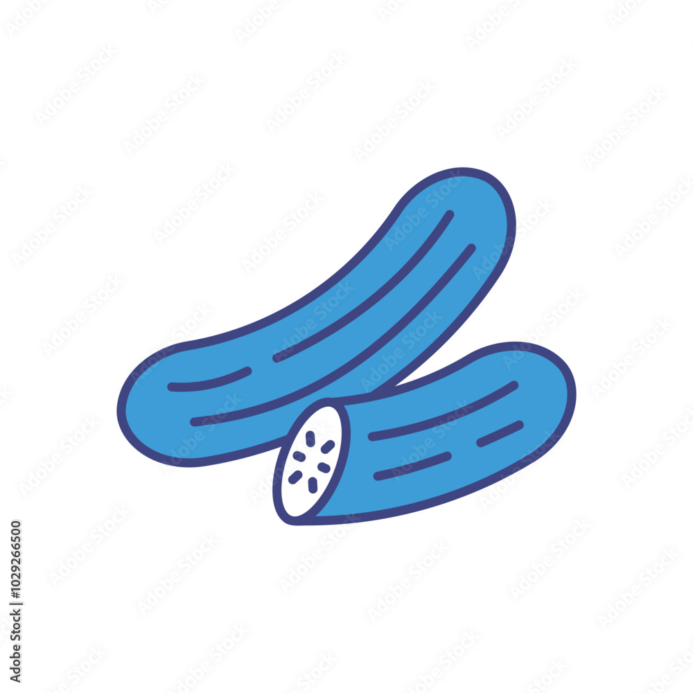 Cucumber vector icon stock illustration Cucumber vector icon stock illustration