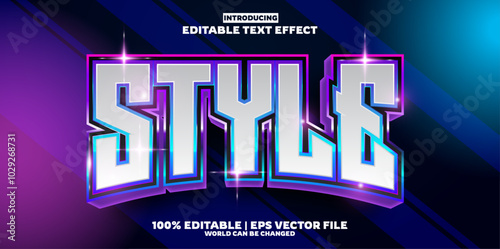 style new editable text effect in new modern trend style