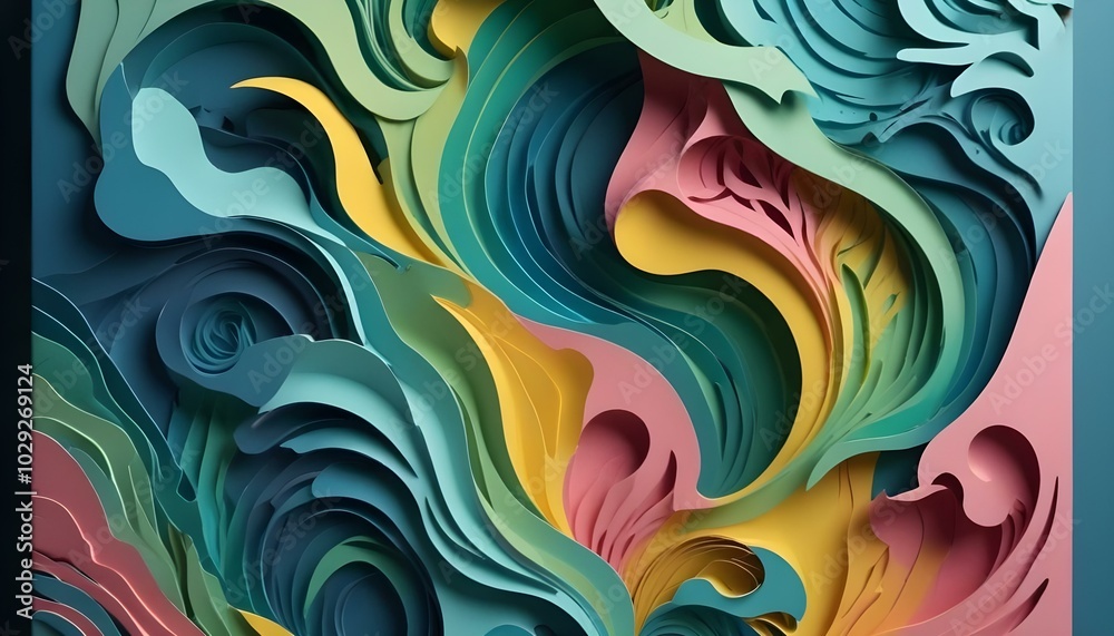 3D Abstract Background,With Different Colours of Abstraction 3D Abstract Background,With Different Colours of Abstraction