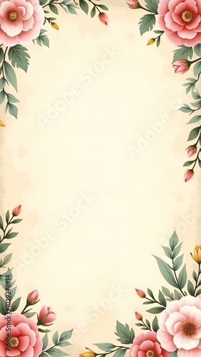 Wallpaper Mural Elegant floral background for International Women's Day greeting cards with copy space Torontodigital.ca