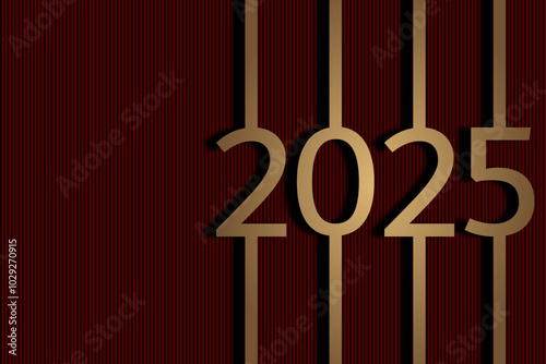 Happy new year - best wishes 2025 with colorful truncated number. Perfect vector for poster, banner, greeting and new year 2025 celebration.