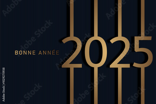 Bonne année - meilleurs vœux 2025 - vecteur pour affiche, bannière, salutation et célébration du nouvel an 2025.