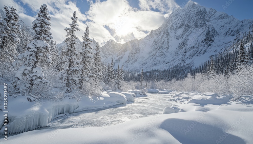 Frozen Mountain River. Frozen Mountain River.