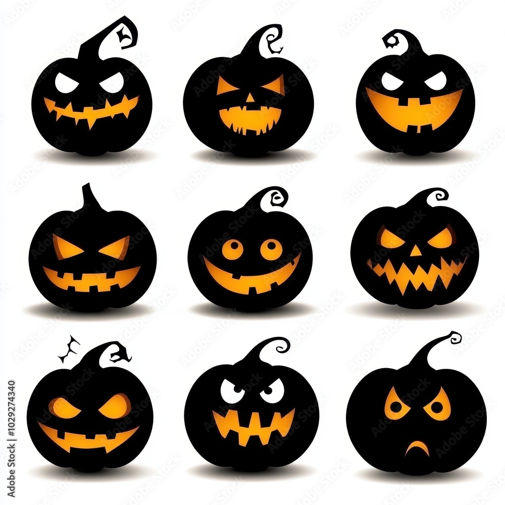 Halloween holiday carved pumpkin emoji chart Halloween holiday carved pumpkin emoji chart