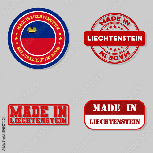 Set of stamps made in Liechtenstein