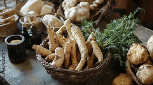 Herbal applications of Rubia tinctorum rhizomes. photo