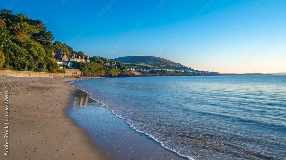 Naklejka premium Killiney Beach sight in Dublin