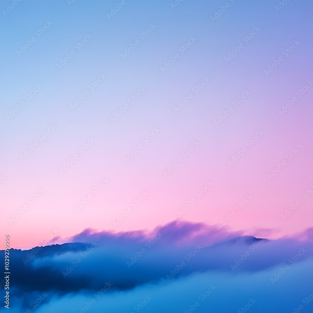 A serene landscape at dawn with soft clouds and a gradient sky. A serene landscape at dawn with soft clouds and a gradient sky.