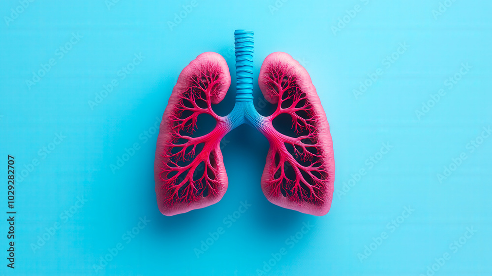 Anatomy of Lungs. Detailed Bronchial Tree Representation Anatomy of Lungs. Detailed Bronchial Tree Representation
