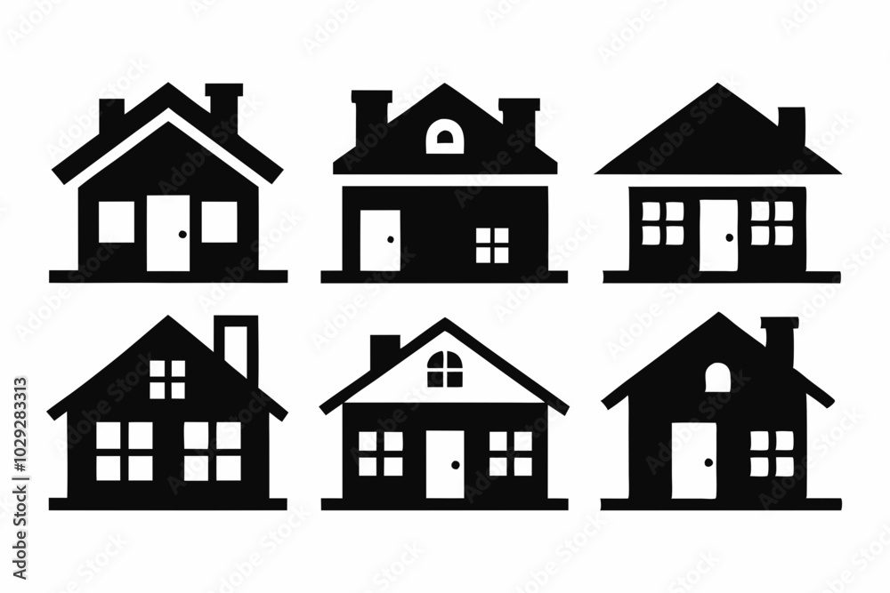 House icons set. Home icon collection, Home icon symbol bundle
House icons set. Home icon collection, Home icon symbol bundle