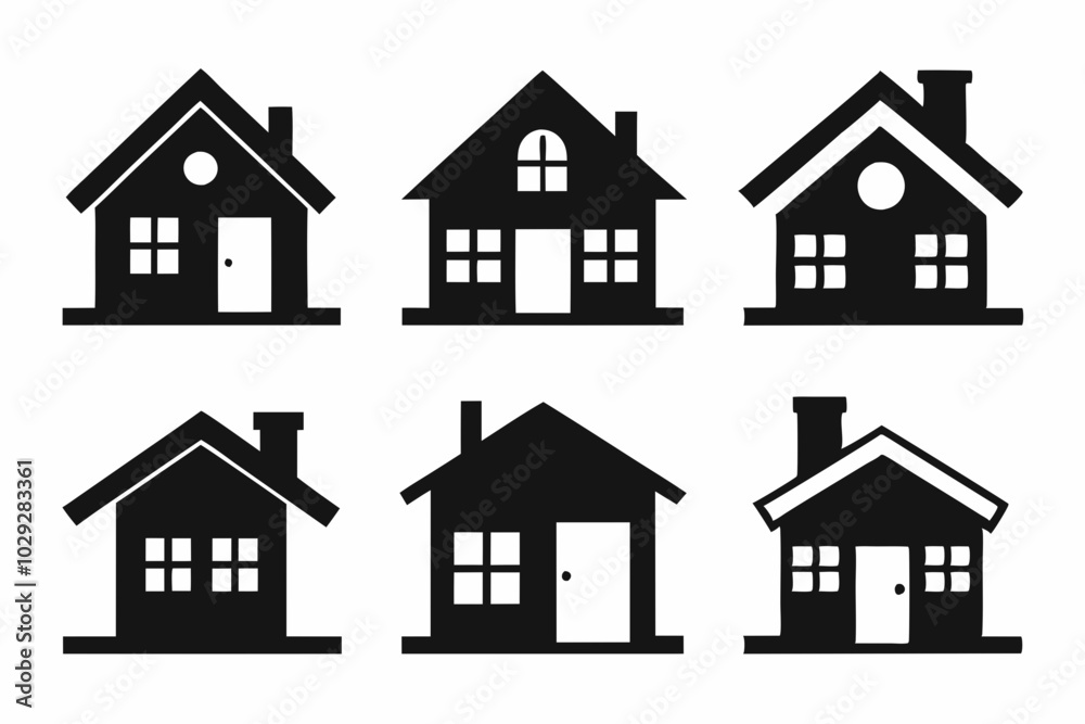 House icons set. Home icon collection, Home icon symbol bundle
House icons set. Home icon collection, Home icon symbol bundle