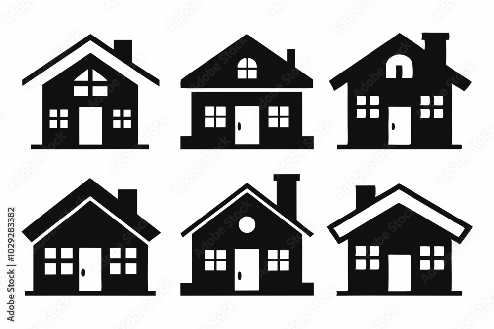 House icons set. Home icon collection, Home icon symbol bundle
House icons set. Home icon collection, Home icon symbol bundle