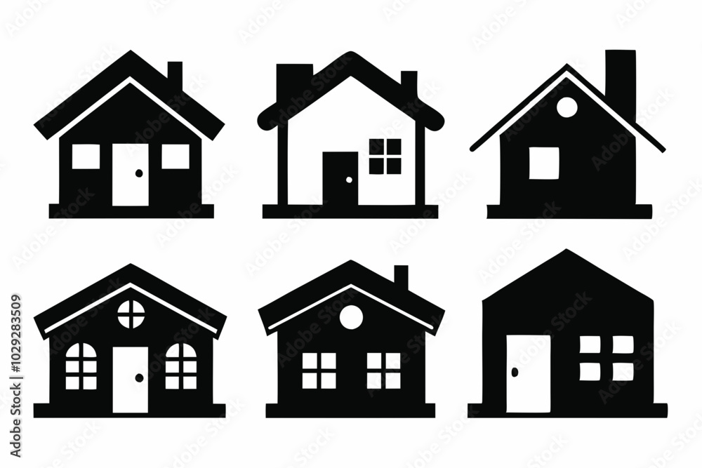 Home icon vector set, House symbol. Vector illustration
Home icon vector set, House symbol. Vector illustration
