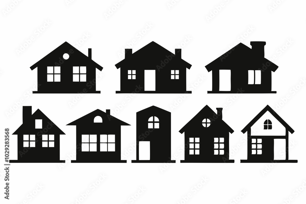 Home icon vector set, House symbol. Vector illustration
Home icon vector set, House symbol. Vector illustration