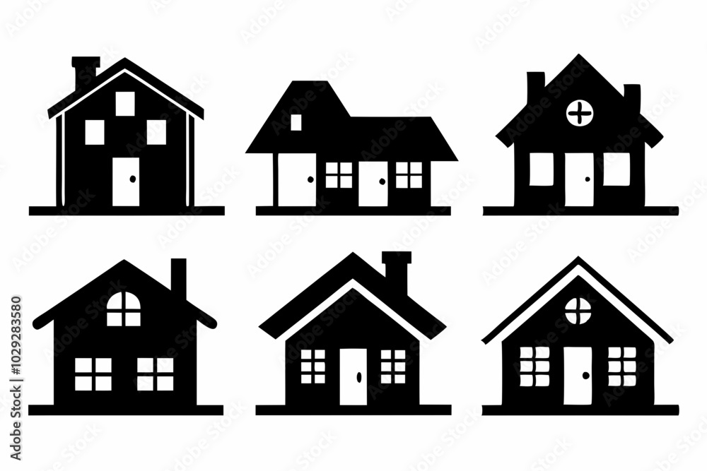 Home icon vector set, House symbol. Vector illustration
Home icon vector set, House symbol. Vector illustration
