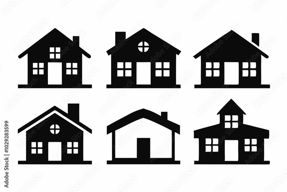 Home icon vector set, House symbol. Vector illustration
Home icon vector set, House symbol. Vector illustration
