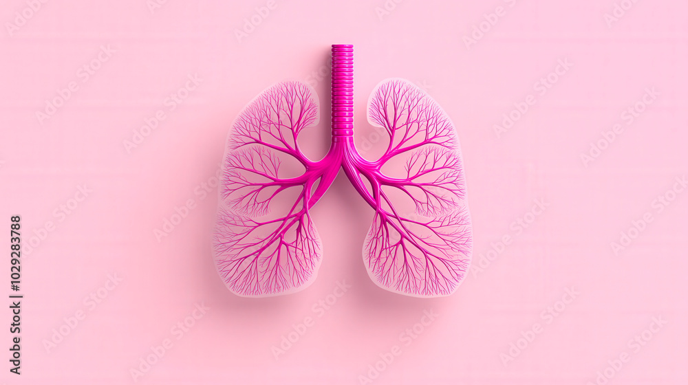Anatomy of Lungs. Detailed Bronchial Tree Representation Anatomy of Lungs. Detailed Bronchial Tree Representation